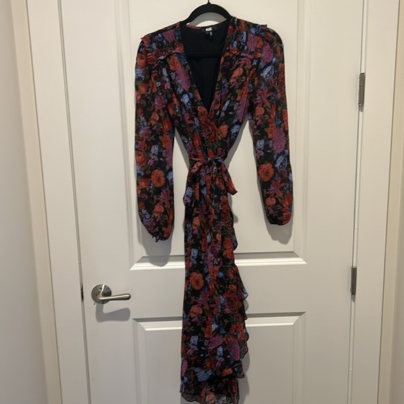 PAIGE Floral Midi Wrap Dress - Picture 5 of 6
